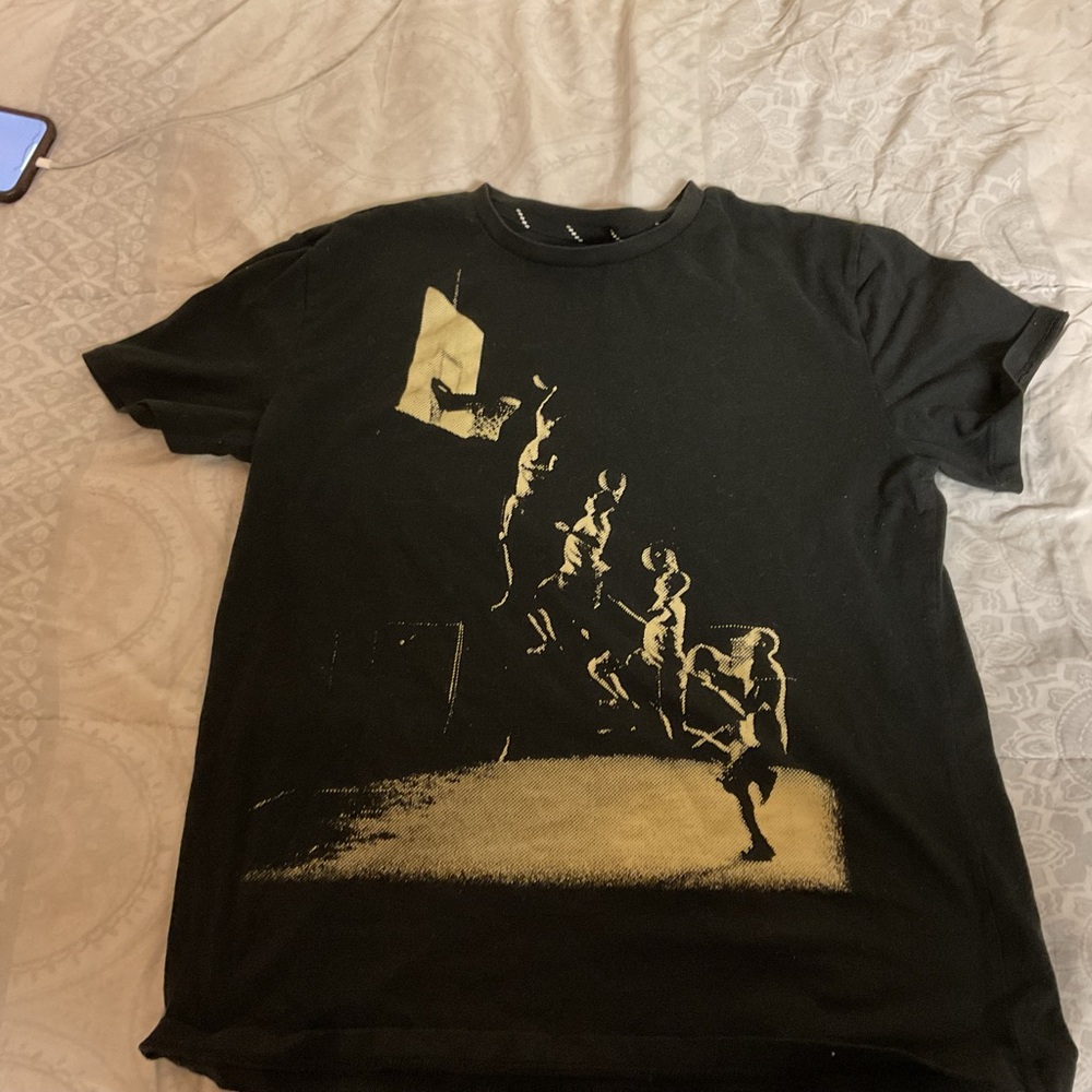 Nike Black and Gold Graphic Tee